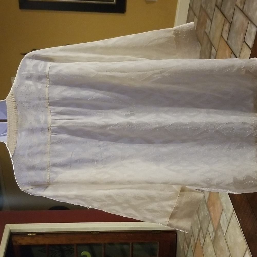 🌺Jaclyn Smith Sheer Off White Blouse - Picture 3 of 8